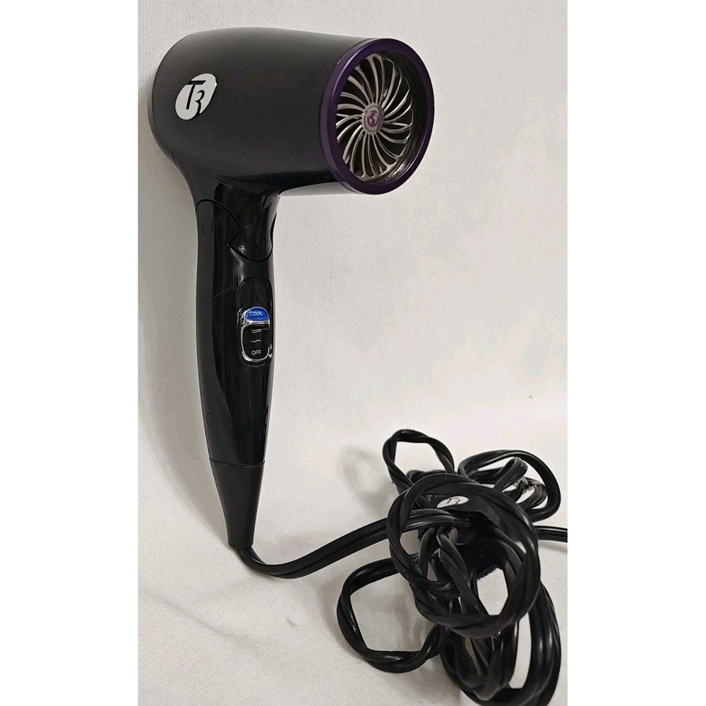 T3 Featherweight Compact Travel Hair Dryer Model 76850 Folding Black Tested